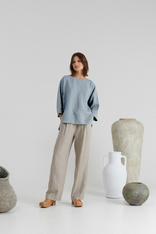 Allure Linen Bilberry Top