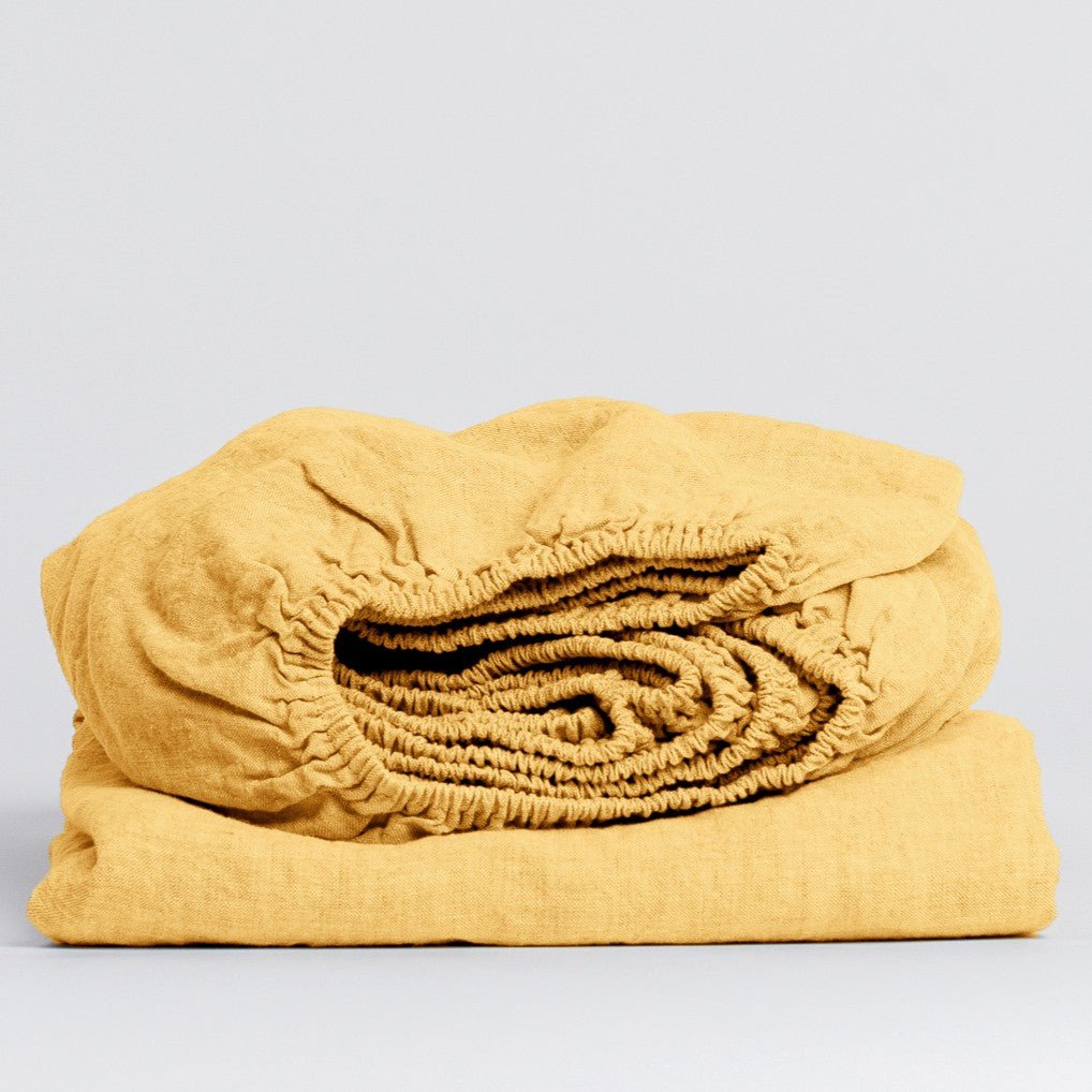 Butter lino kampinė paklodė — naturalusdrabuziai.lt