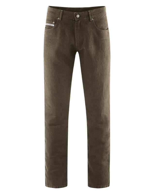 100% kanapių džinsai (unisex) – Tobacco