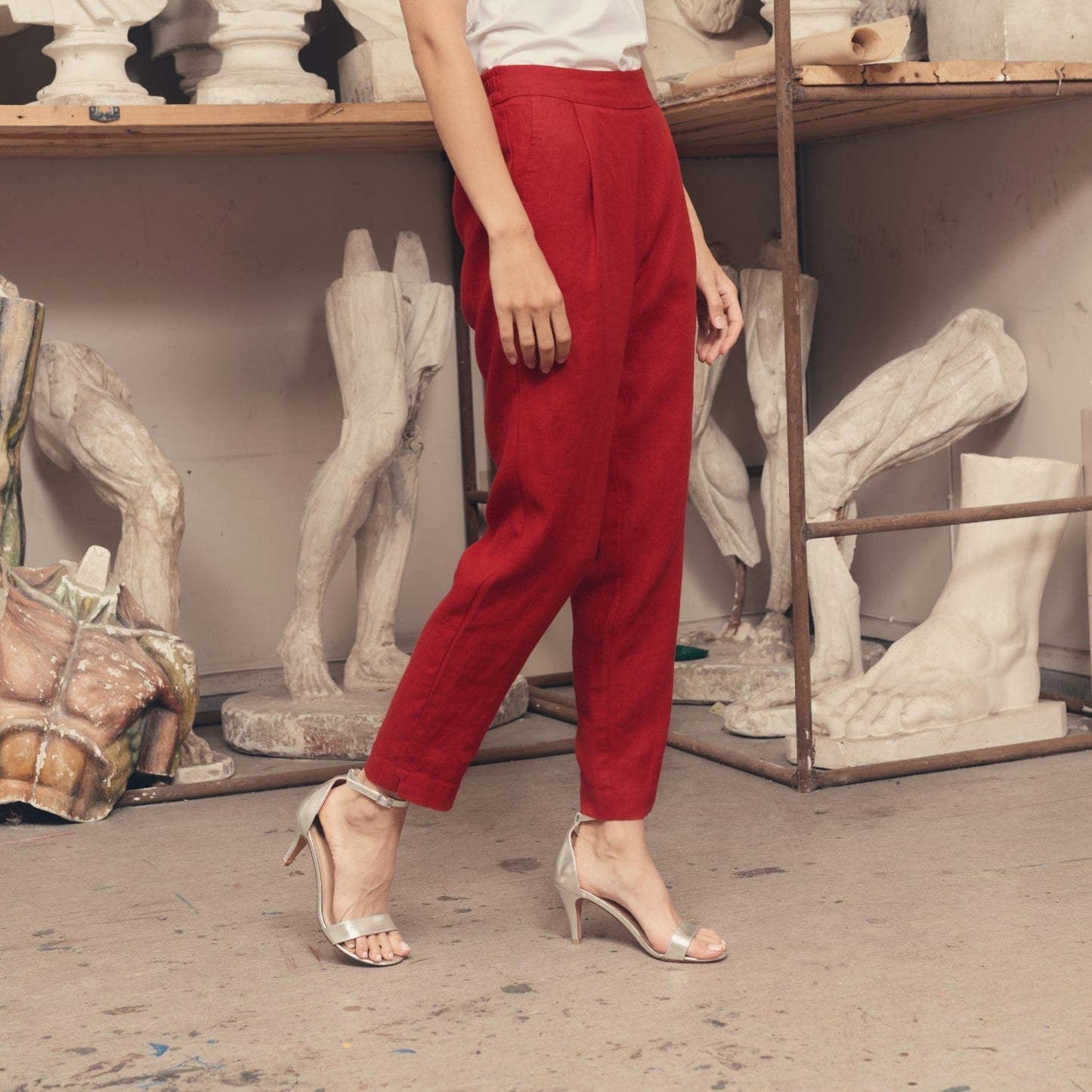 Lava Falls Linen Gladiolus Trousers