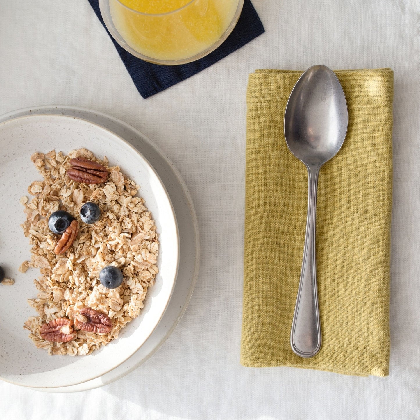 LIMITED EDITION Lemon Curry lino servetėlių rinkinys 2 vnt. — naturalusdrabuziai.lt