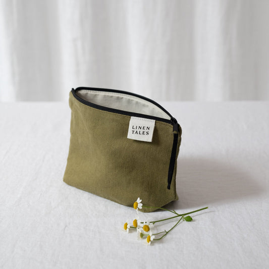 LIMITED EDITION lino Tales Moss Twill lino Makeup krepšelis — naturalusdrabuziai.lt
