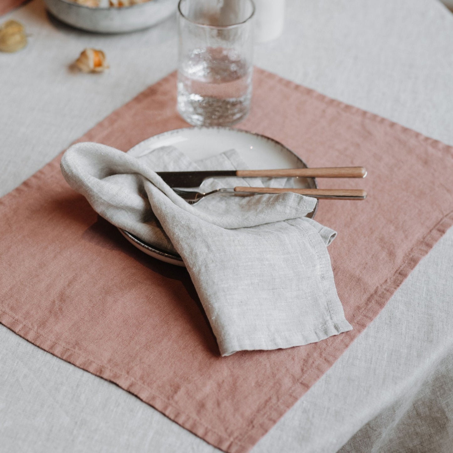 Melange Lightweight lino servetėlių rinkinys 2 vnt. — naturalusdrabuziai.lt