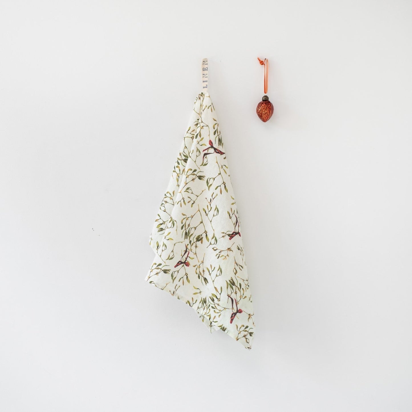 Mistletoe lino virtuvinė servetė — naturalusdrabuziai.lt