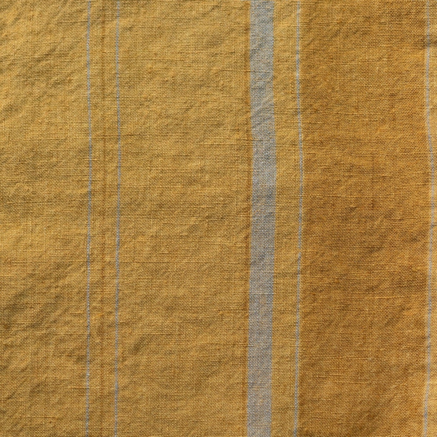 Unwashed Amber Bronze Stripes lino Fabric 190 g/sq.m — naturalusdrabuziai.lt
