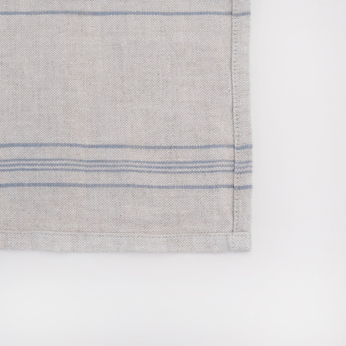 Zero Waste Grey Blue Wide Stripe Rustic lino servetėlių rinkinys 4 vnt. — naturalusdrabuziai.lt
