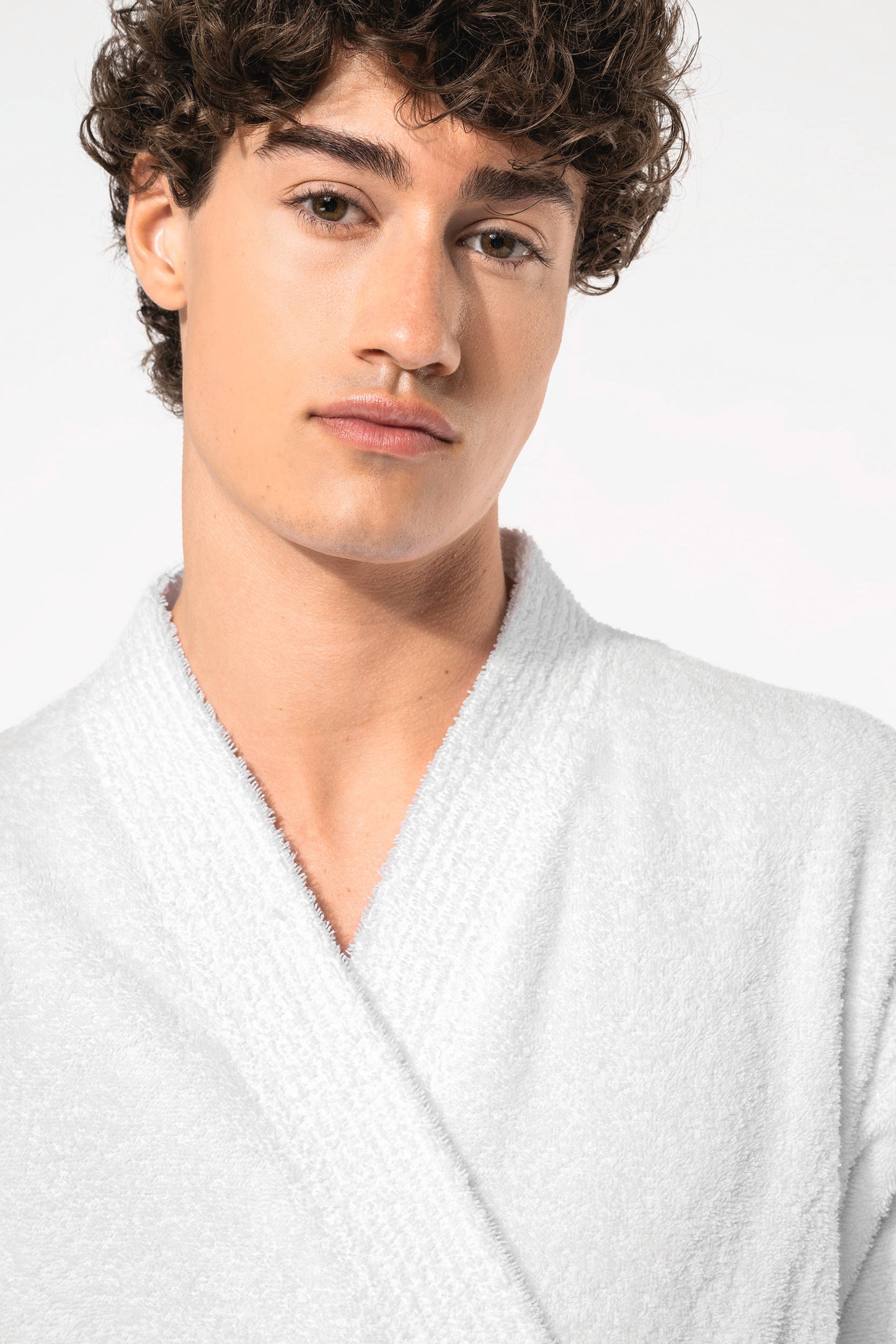 Premium medvilninis kimono stiliaus SPA chalatas — naturalusdrabuziai.lt