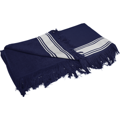Premium medvilninis dvigubos tekstūros Fouta paplūdimio rankšluostis — naturalusdrabuziai.lt