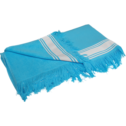 Premium medvilninis dvigubos tekstūros Fouta paplūdimio rankšluostis — naturalusdrabuziai.lt