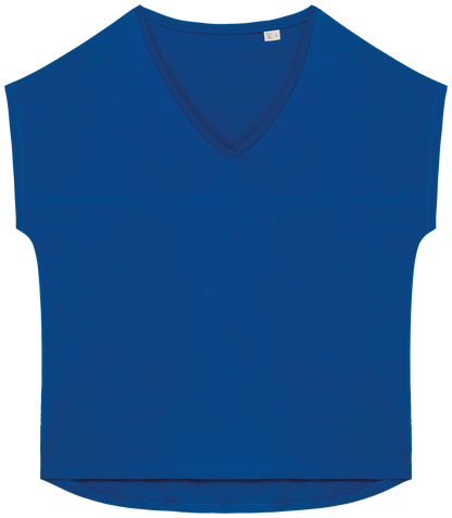Moteriški ekologiškos medvilnės marškinėliai su kimono rankovėmis — naturalusdrabuziai.lt