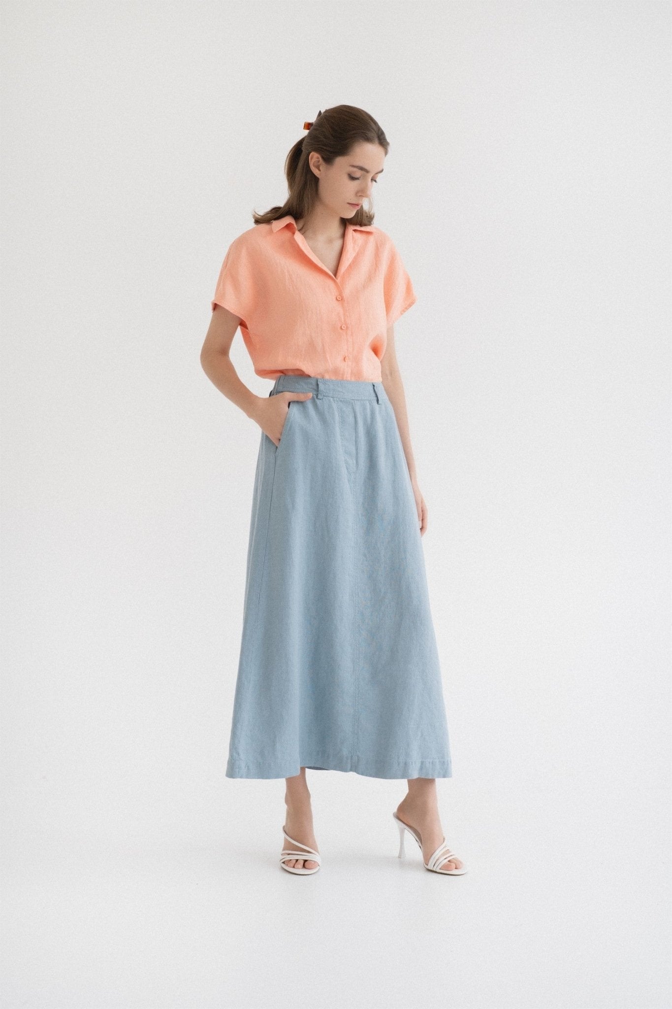 Allure Linen Gardenia Skirt