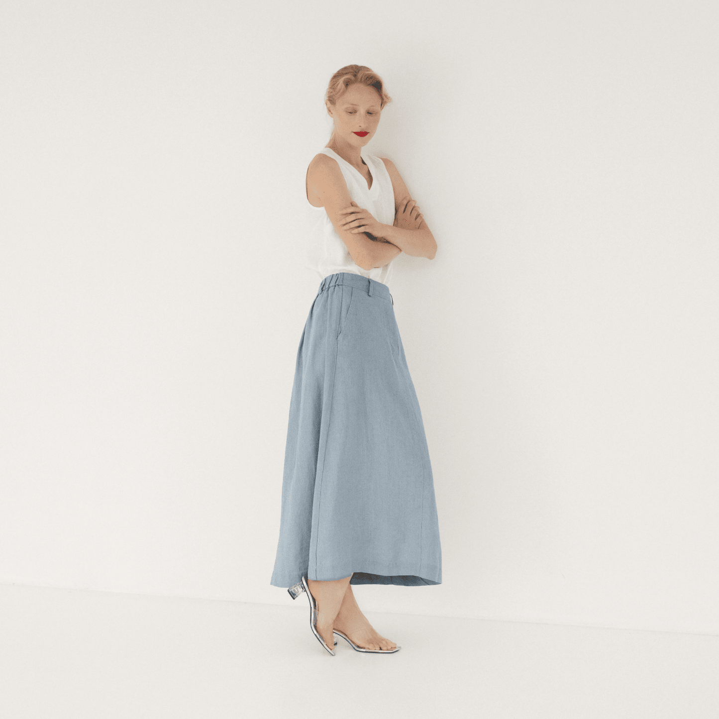 Allure Linen Gardenia Skirt