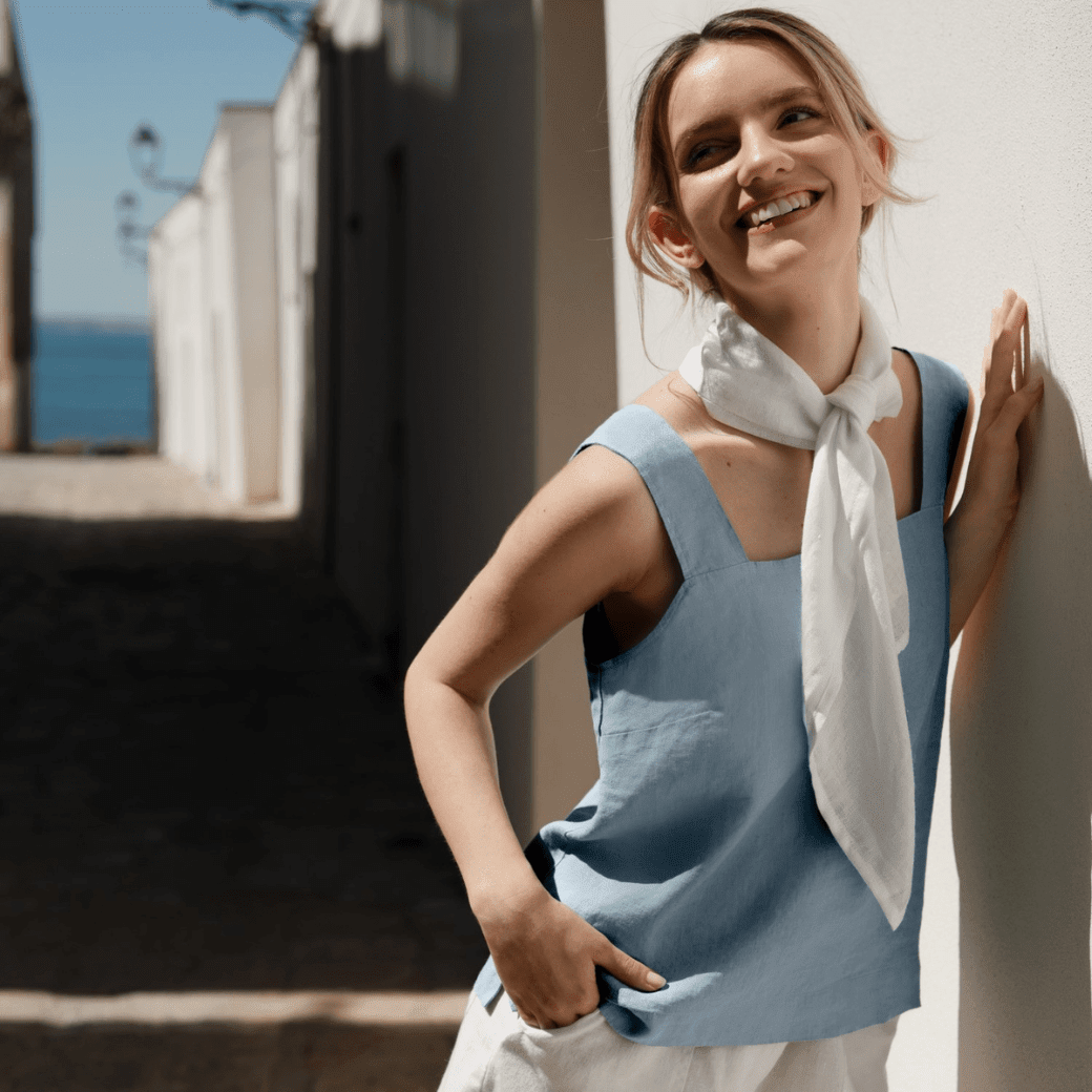 Allure Linen Polka Top