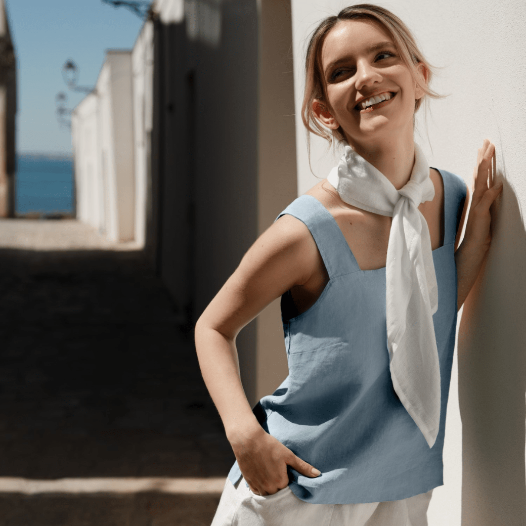 Allure Linen Polka Top