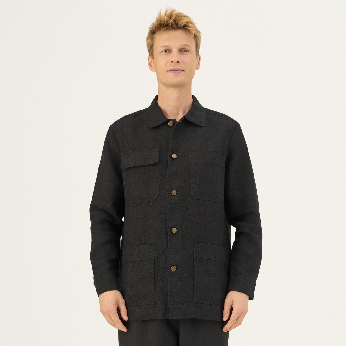 Black lino Maple švarkas — naturalusdrabuziai.lt