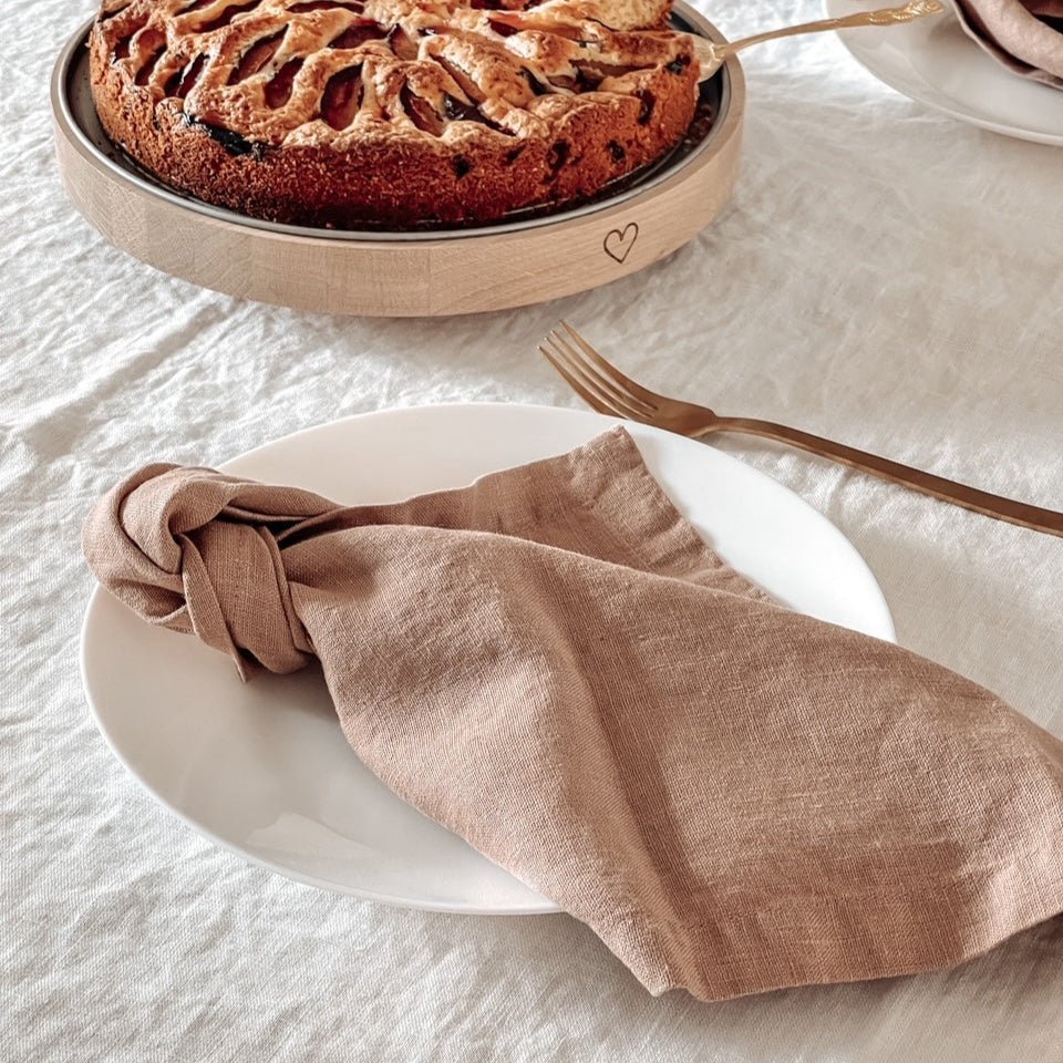 Cafe Creme lino servetėlių rinkinys 2 vnt. — naturalusdrabuziai.lt