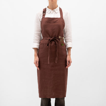 Chocolate lino šefo prijuostė — naturalusdrabuziai.lt