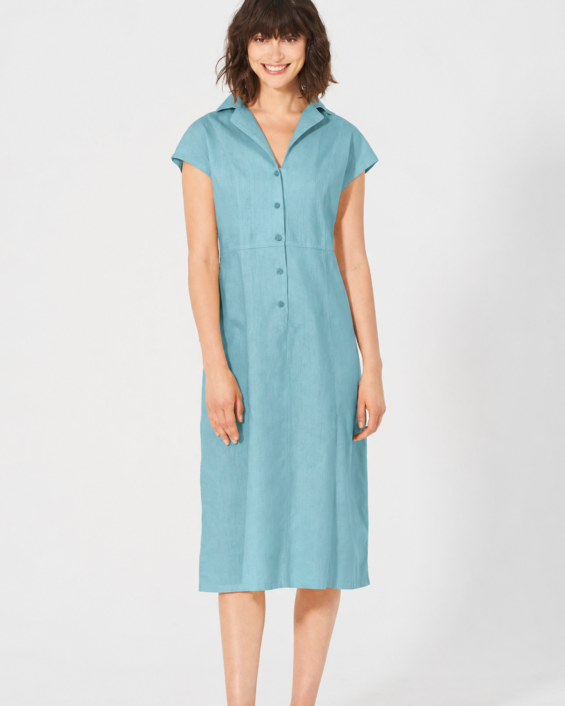 Moteriški marškiniai iš kanapių ir ekologiškos medvilnės (DH146OEB) – wave