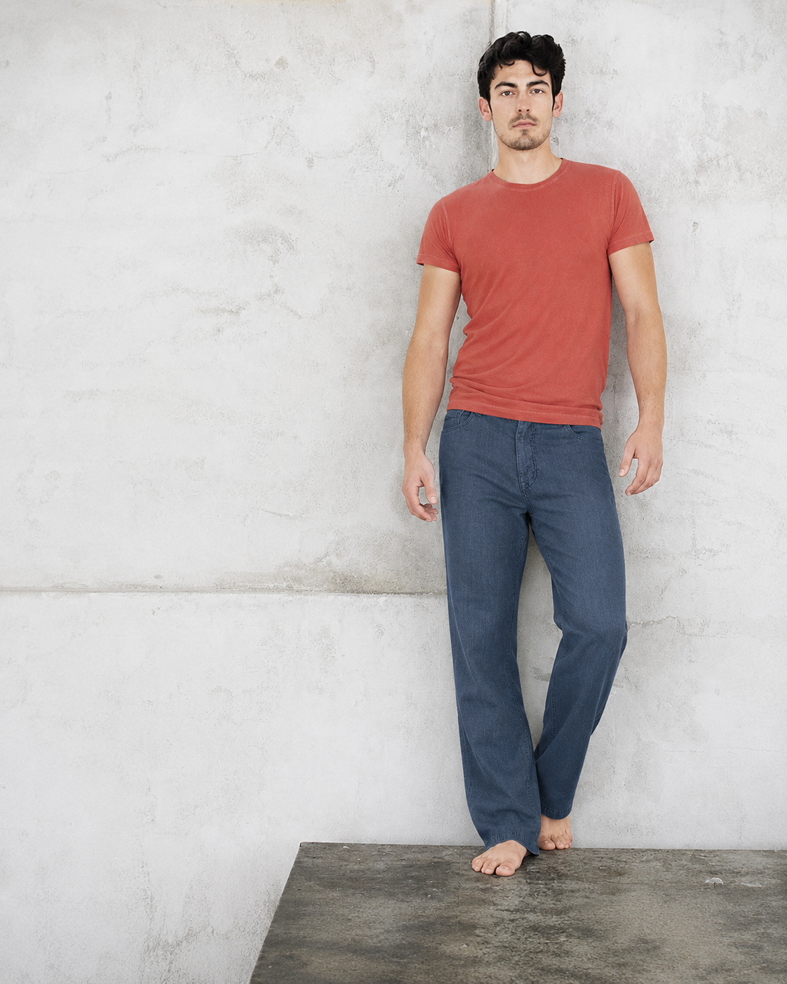 Klasikinės 100% kanapių kelnės (unisex) – Žiemos dangaus