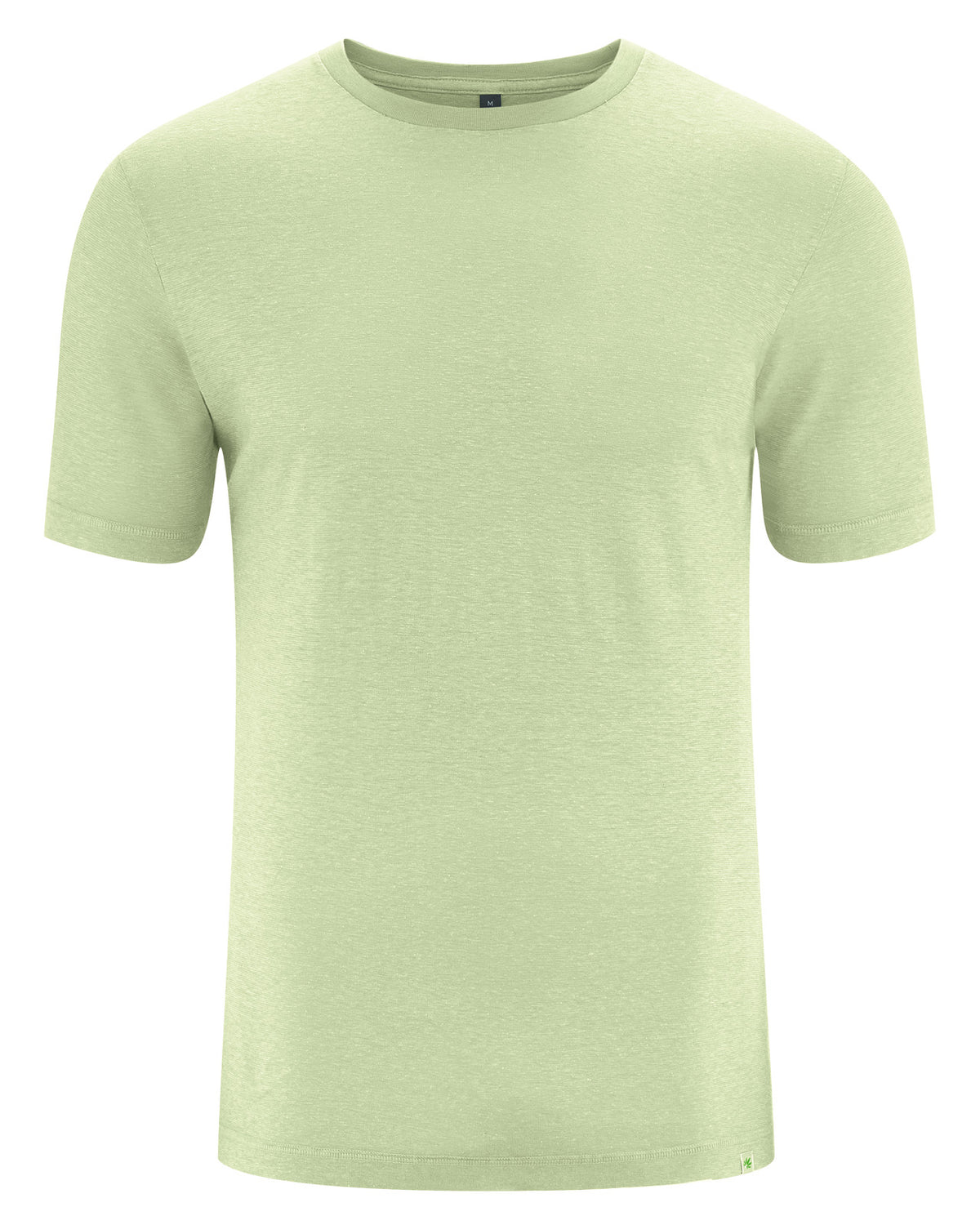 Vyriški Slim Fit marškinėliai iš kanapių ir ekologiškos medvilnės – Matcha žalia