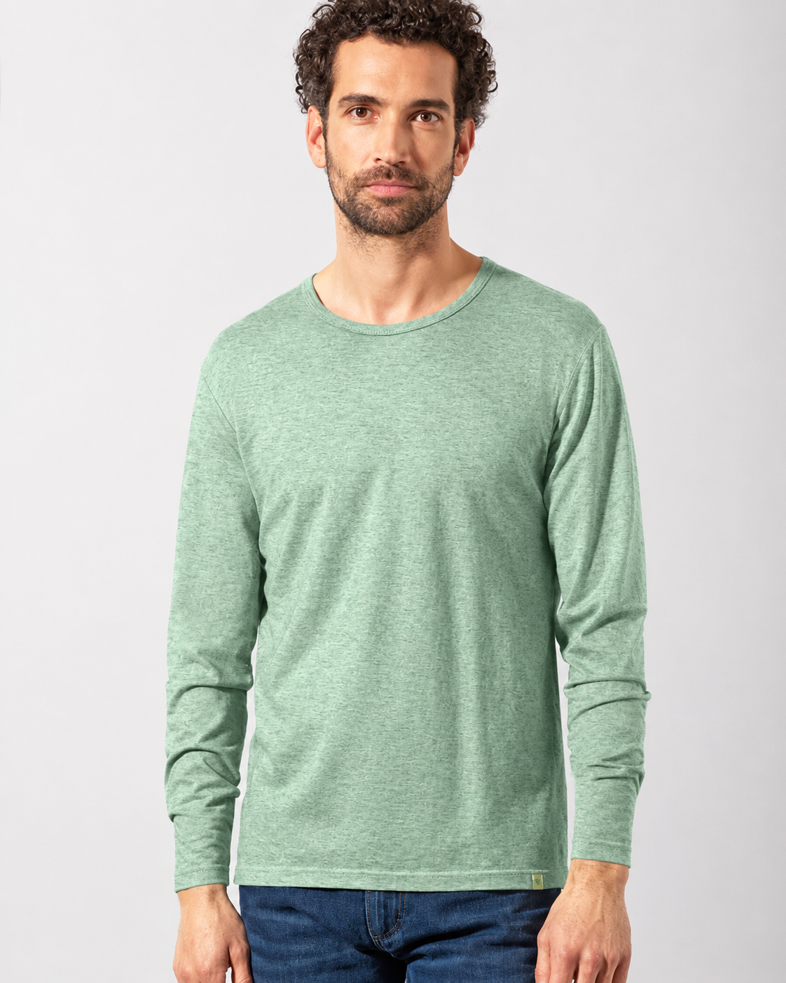 Vyriški marškiniai iš kanapių ir ekologiškos medvilnės (DH844) – Mėtų