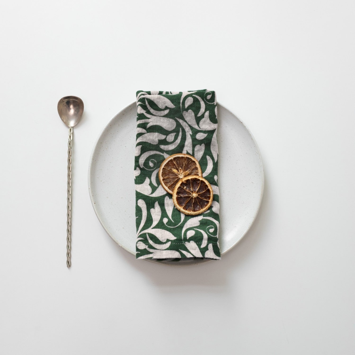 Evergreen Damask lino servetėlių rinkinys 2 vnt. — naturalusdrabuziai.lt