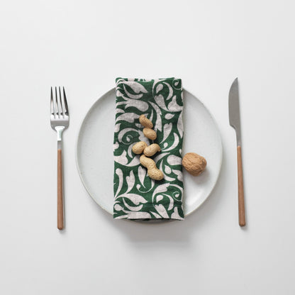 Evergreen Damask lino servetėlių rinkinys 2 vnt. — naturalusdrabuziai.lt