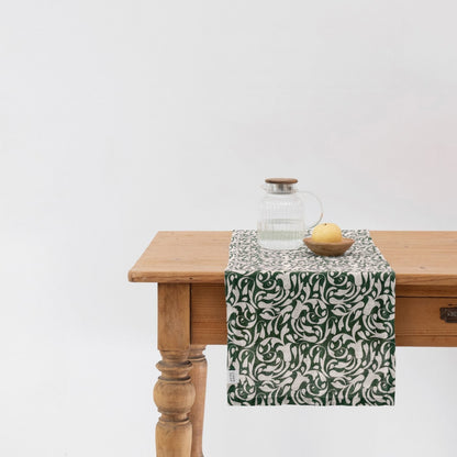 Evergreen Damask lino stalo takelis — naturalusdrabuziai.lt
