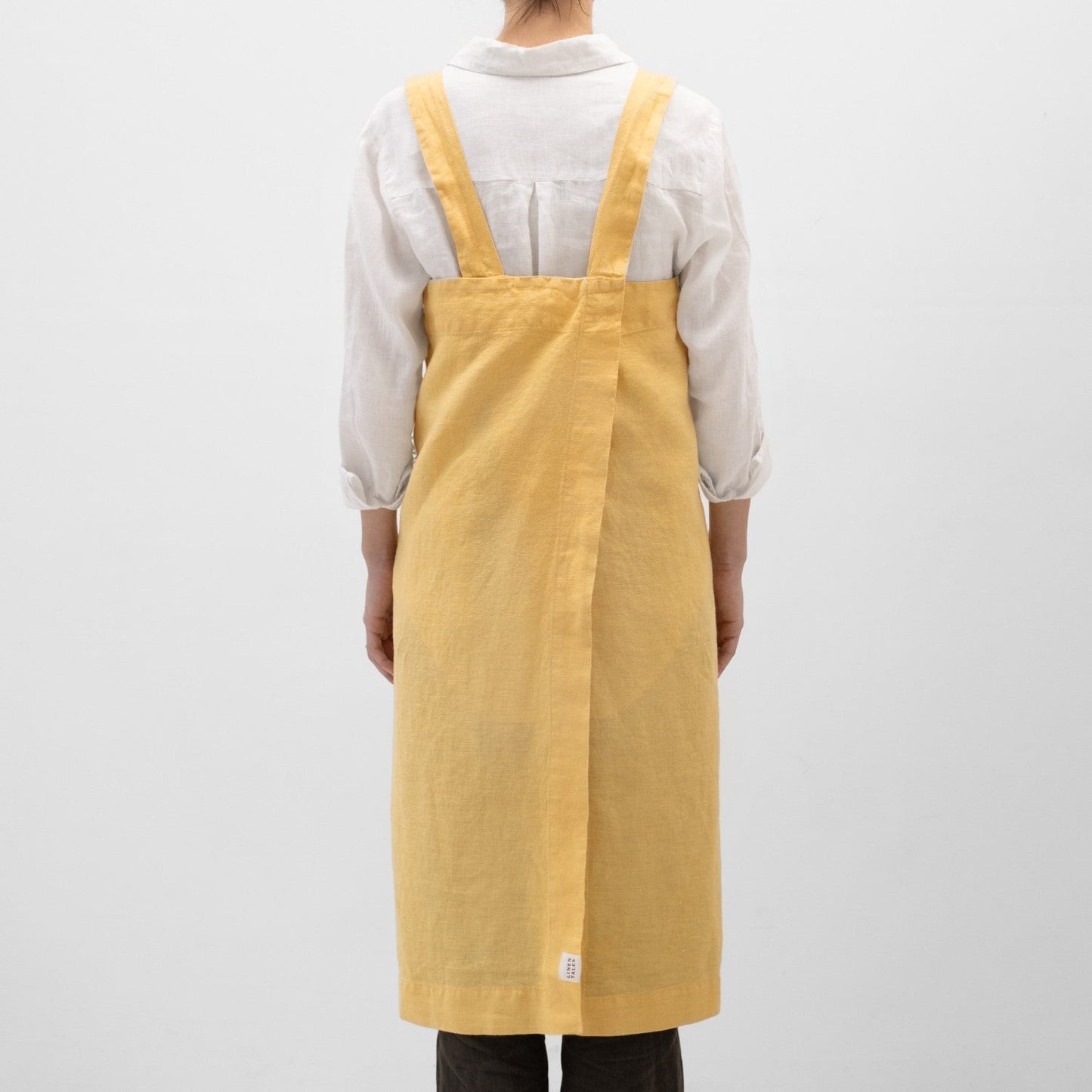 lino Tales Butter lino Pinafore prijuostė — naturalusdrabuziai.lt