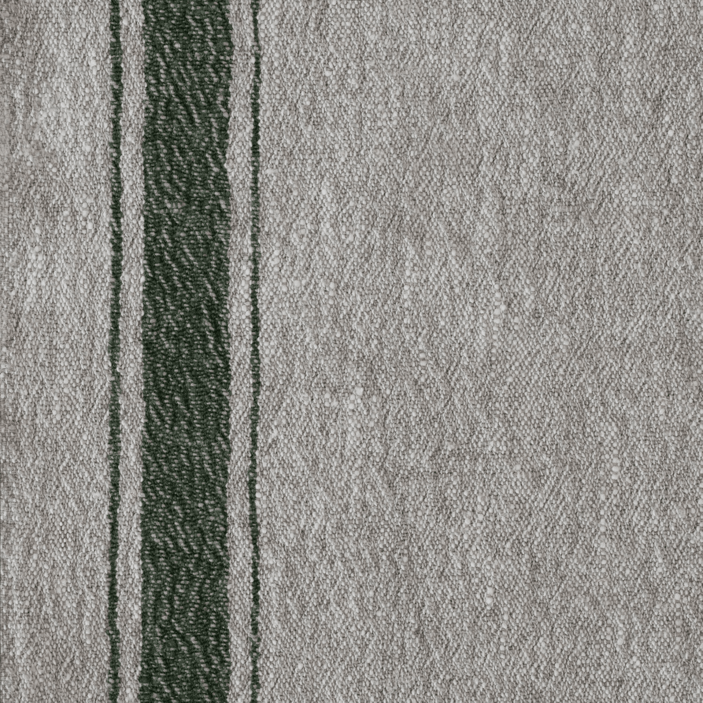 Green Stripe Vintage lino Fabric 310 g/m2 — naturalusdrabuziai.lt