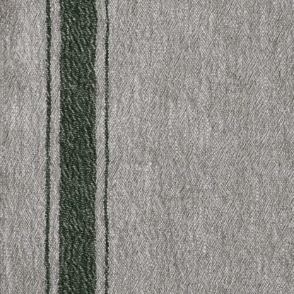 Green Stripe Vintage lino Fabric 310 g/m2 — naturalusdrabuziai.lt