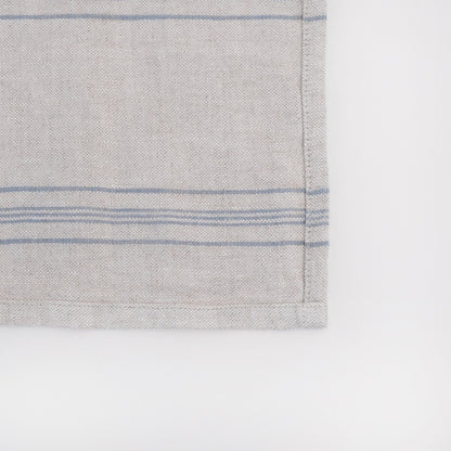 Grey Blue Wide Stripe Rustic lino staltiesė — naturalusdrabuziai.lt