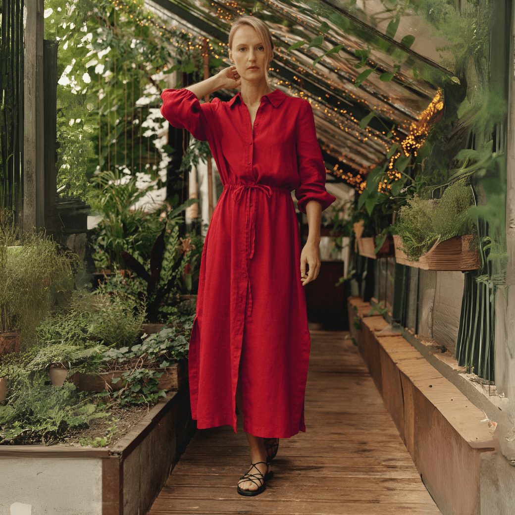 Lava Falls Linen Rhapsody Dress
