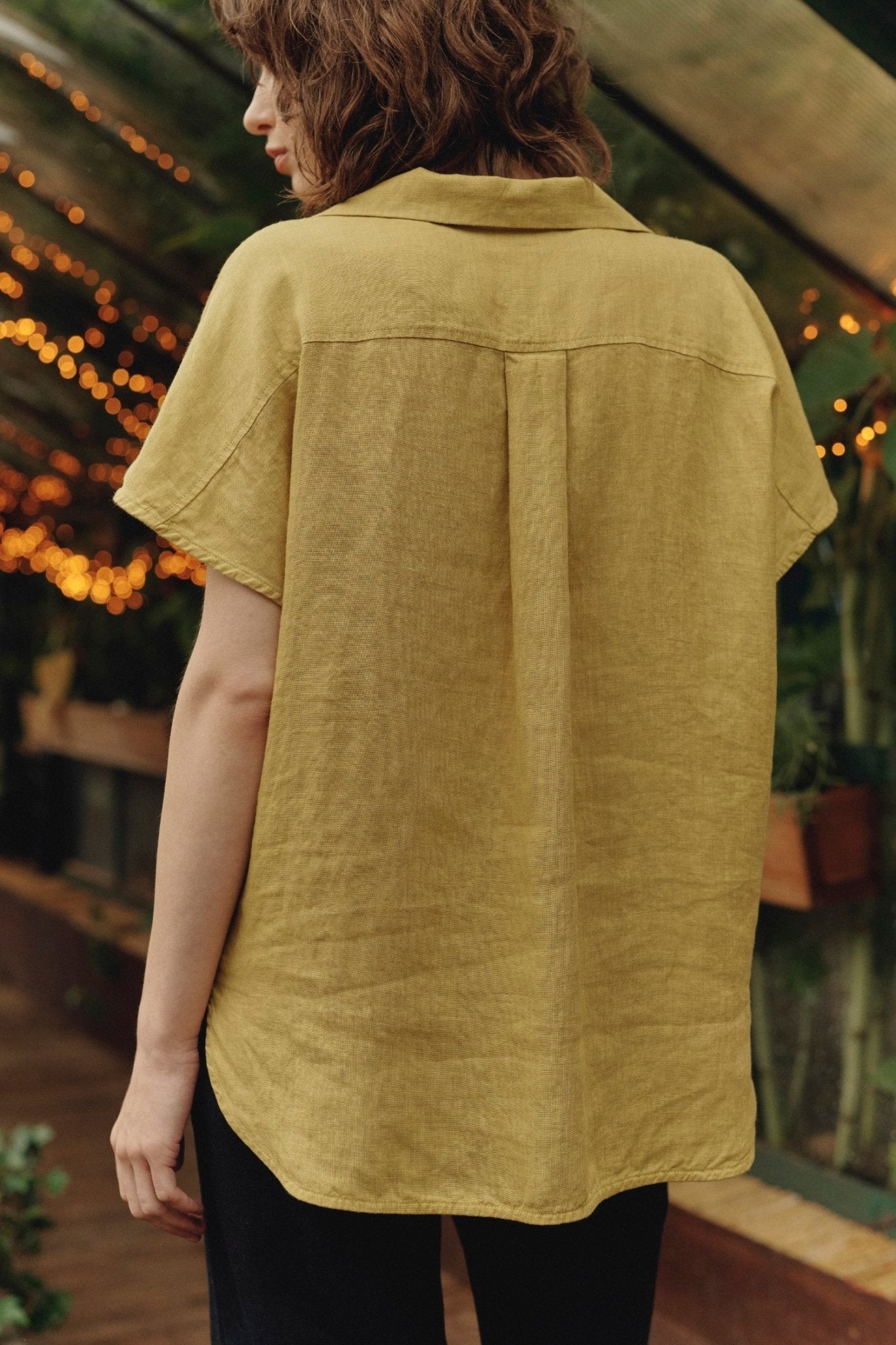 Lemon Curry lino Melody marškiniai — naturalusdrabuziai.lt
