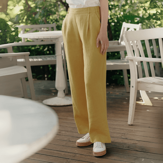 Lemon Curry lino Willow kelnės — naturalusdrabuziai.lt