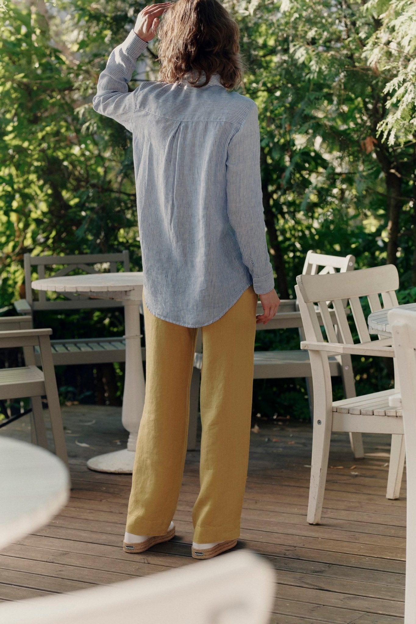 Lemon Curry Linen Willow Trousers