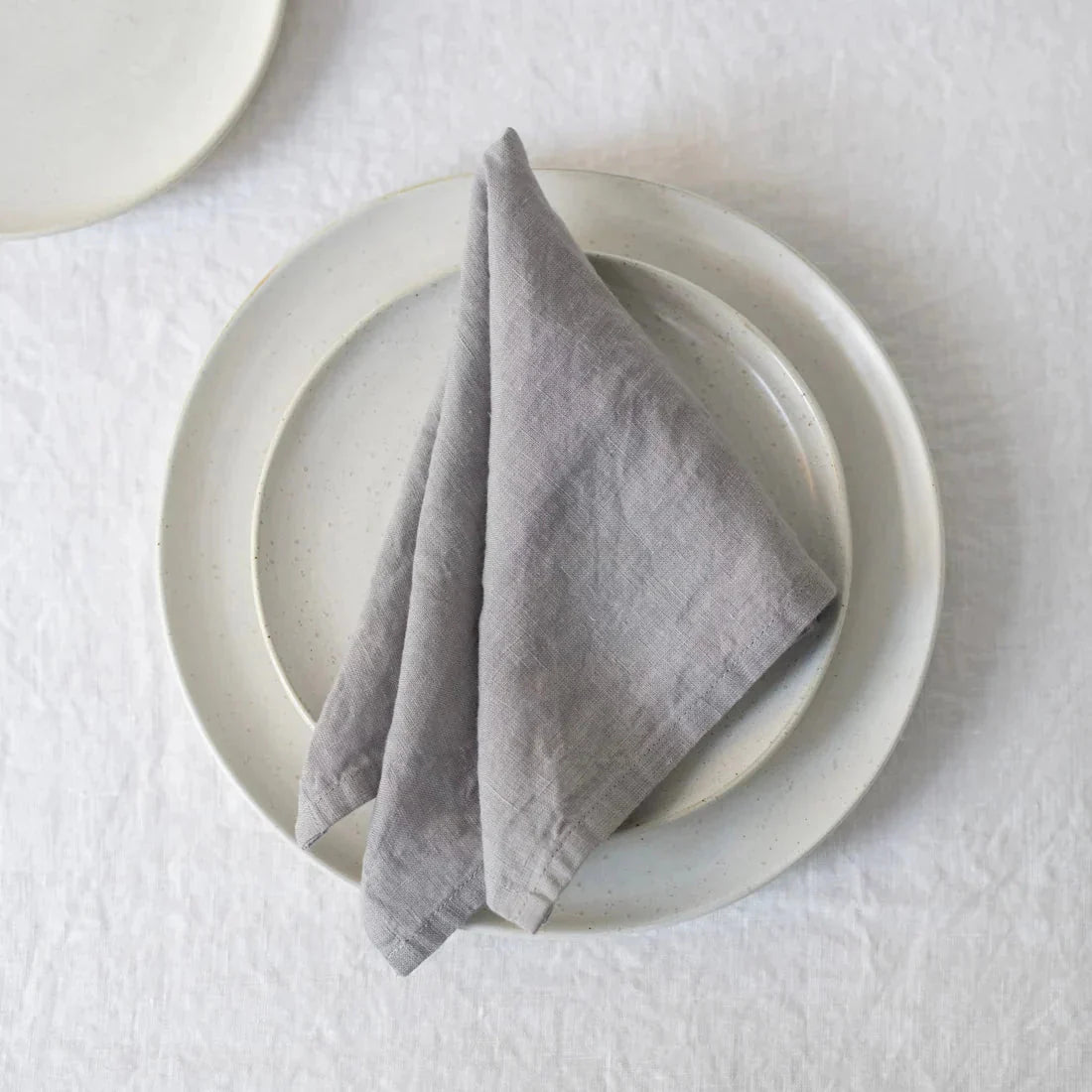Light Grey Lightweight lino servetėlių rinkinys 2 vnt. — naturalusdrabuziai.lt