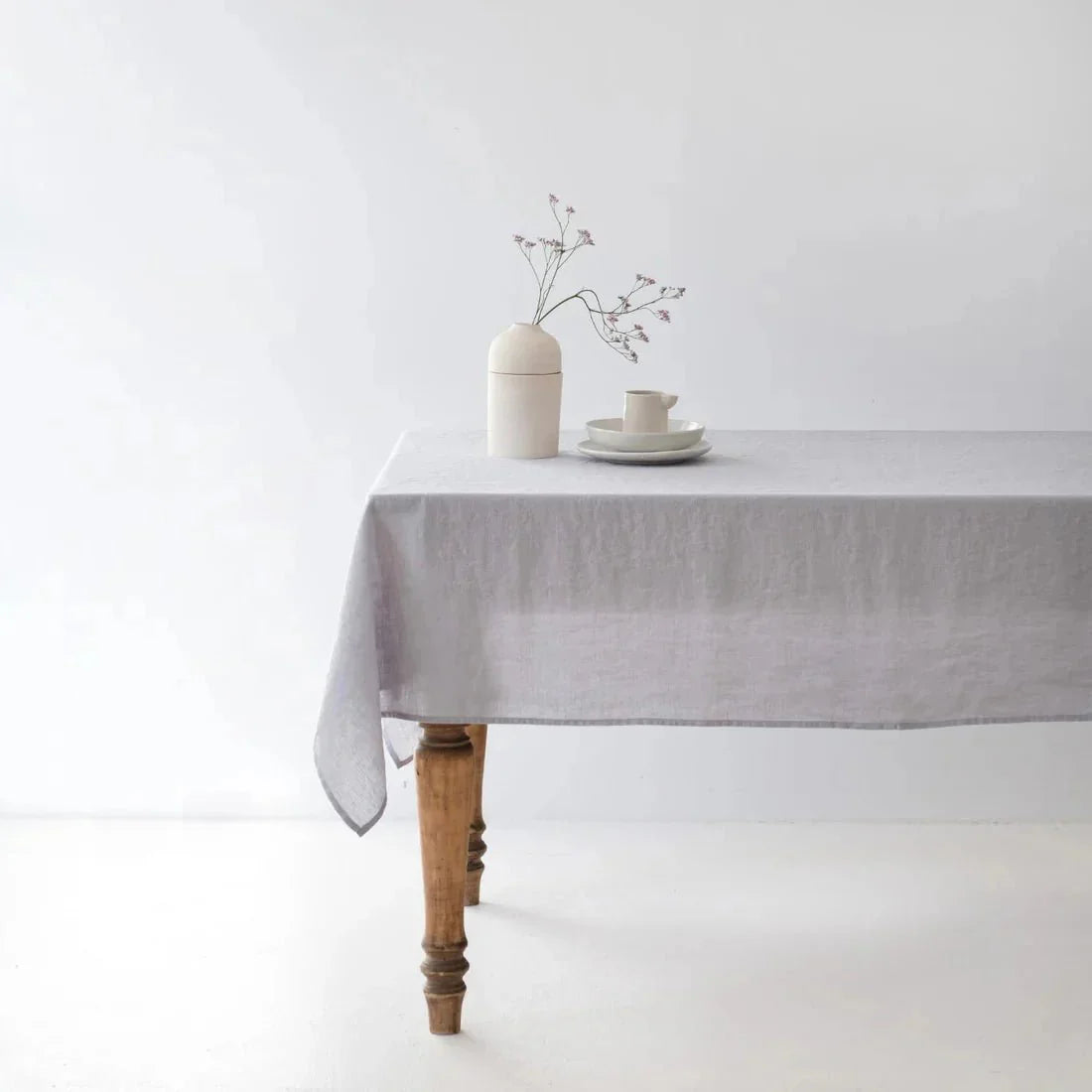 Light Grey Lightweight lino staltiesė — naturalusdrabuziai.lt