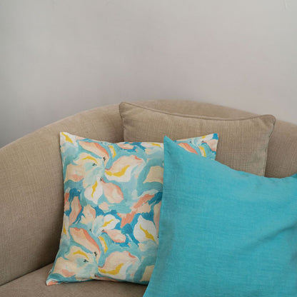 LIMITED EDITION Coastal Blue lino pagalvėlės užvalkalas — naturalusdrabuziai.lt