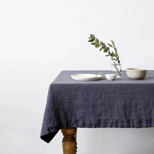 LIMITED EDITION Dark Grey lino staltiesė — naturalusdrabuziai.lt