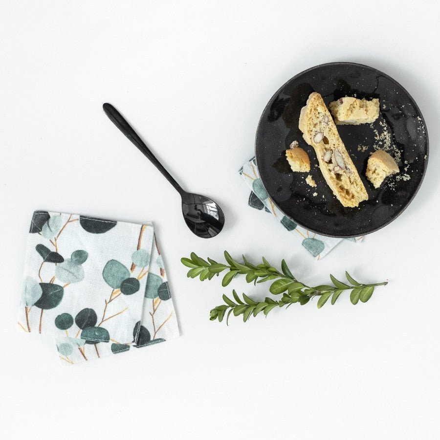 LIMITED EDITION Eucalyptus lino padėkliukų rinkinys 4 vnt. — naturalusdrabuziai.lt