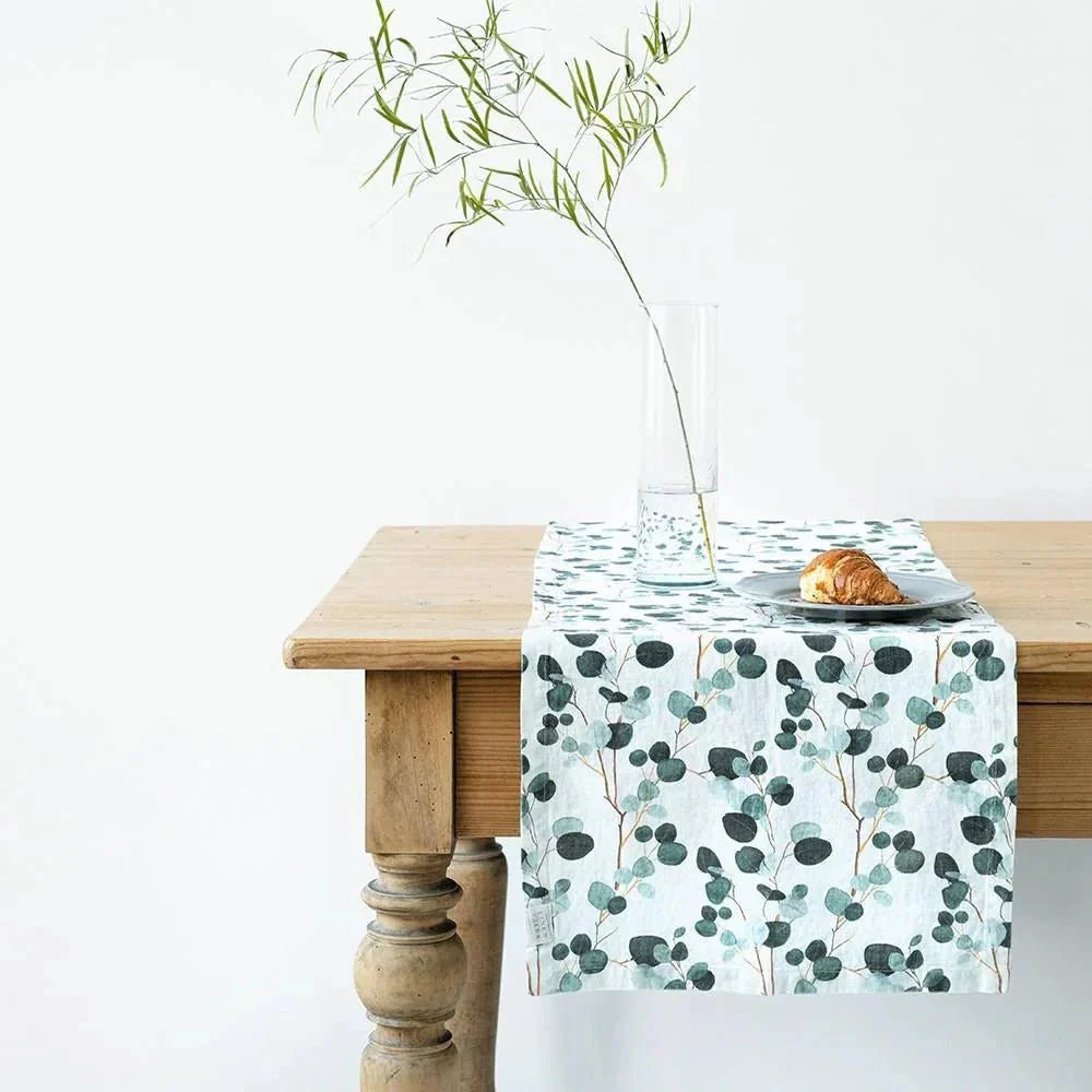 LIMITED EDITION Eucalyptus lino stalo takelis — naturalusdrabuziai.lt