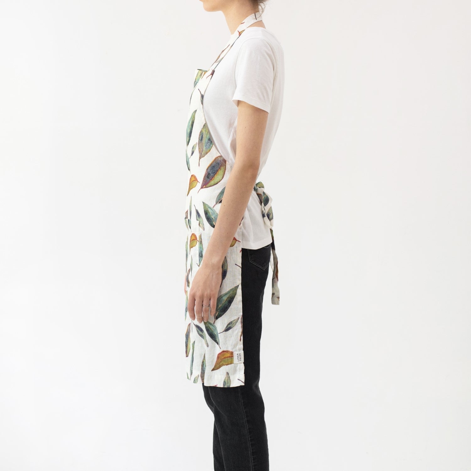 LIMITED EDITION Golden Fall lino kasdienė prijuostė — naturalusdrabuziai.lt
