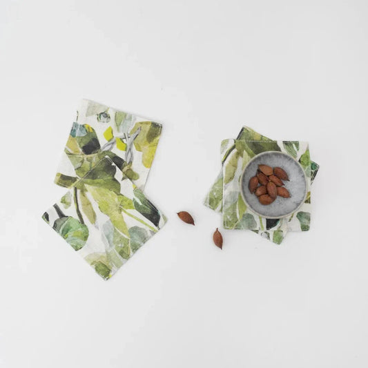 LIMITED EDITION Lotus lino padėkliukų rinkinys 4 vnt. — naturalusdrabuziai.lt