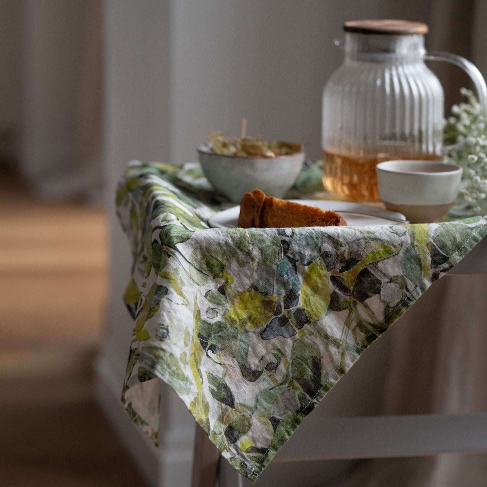 LIMITED EDITION Lotus lino virtuvinė servetė — naturalusdrabuziai.lt