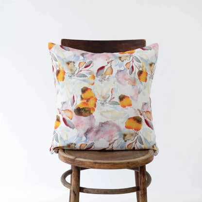 LIMITED EDITION Orange Flow lino pagalvėlės užvalkalas — naturalusdrabuziai.lt