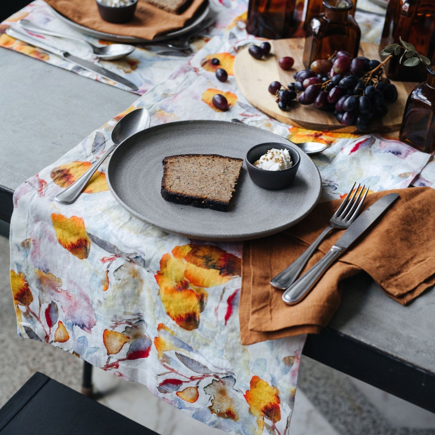 LIMITED EDITION Orange Flow lino stalo takelis — naturalusdrabuziai.lt