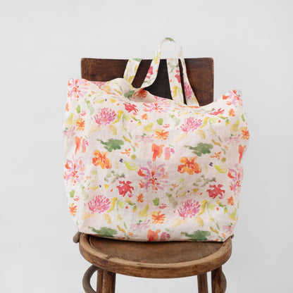 LIMITED EDITION Wildflower Flow lino didelis krepšys — naturalusdrabuziai.lt