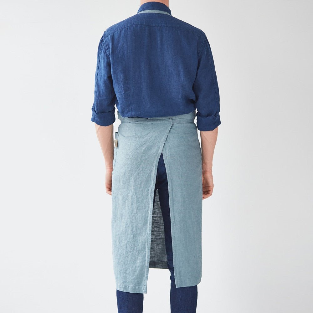 lino Tales Blue Fog lino Garcon prijuostė — naturalusdrabuziai.lt