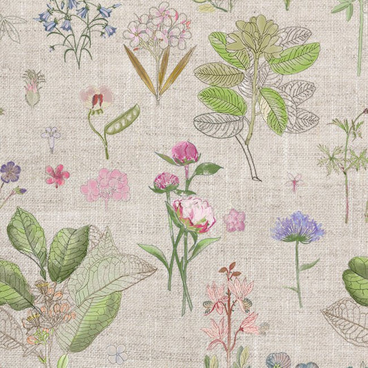 lino Tales Botany on Light Natural lino Garcon prijuostė — naturalusdrabuziai.lt